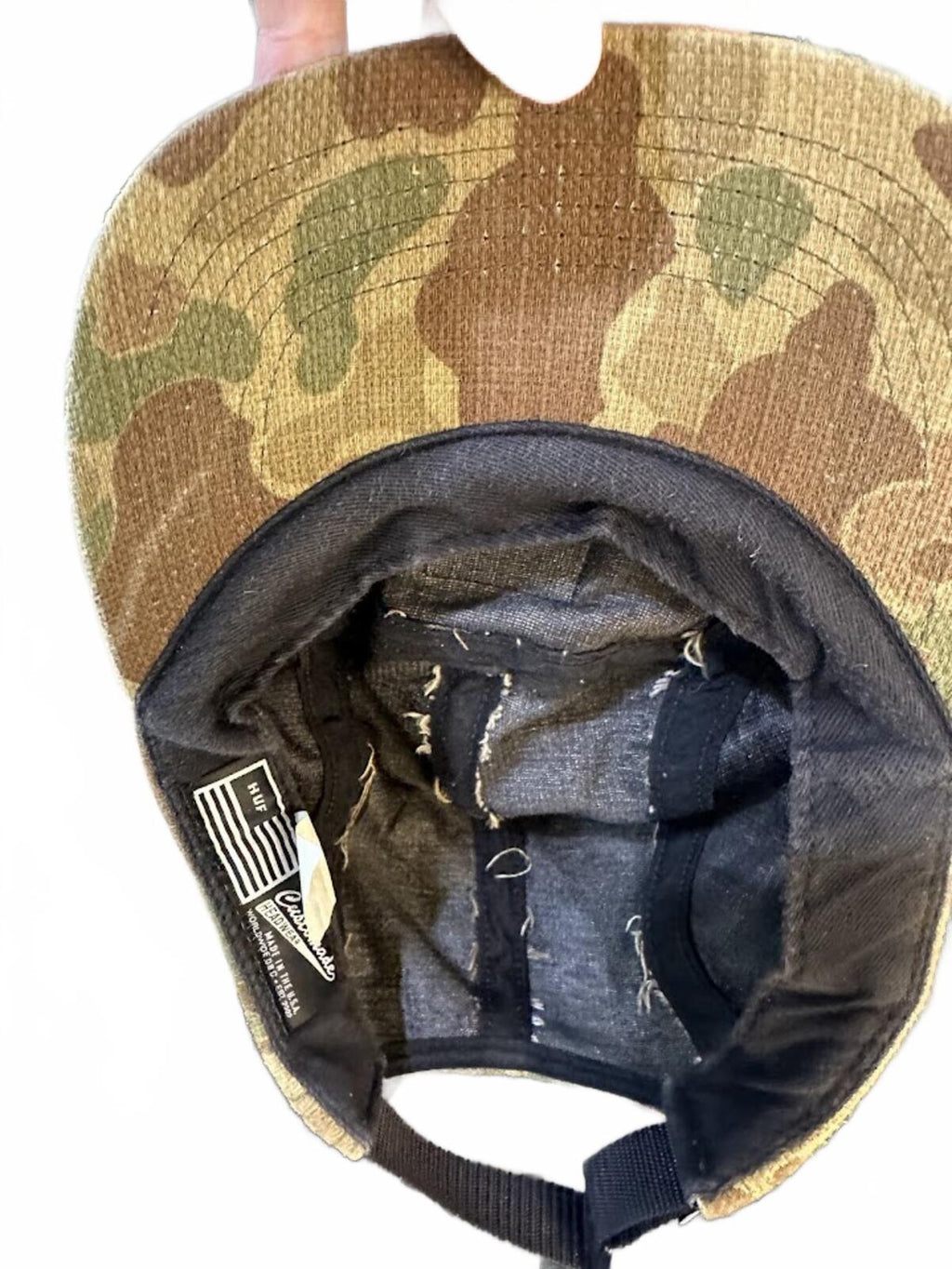 HUF Camo Camp Strapback Hat
