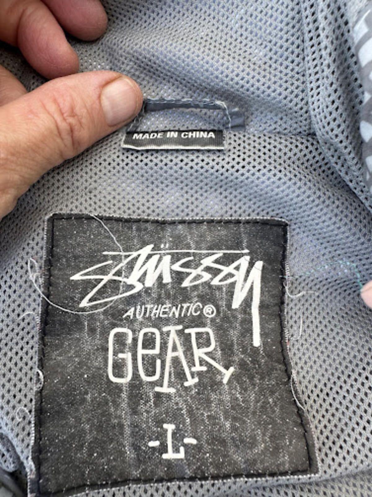 Stüssy Gray Check Windbreaker Jacket L