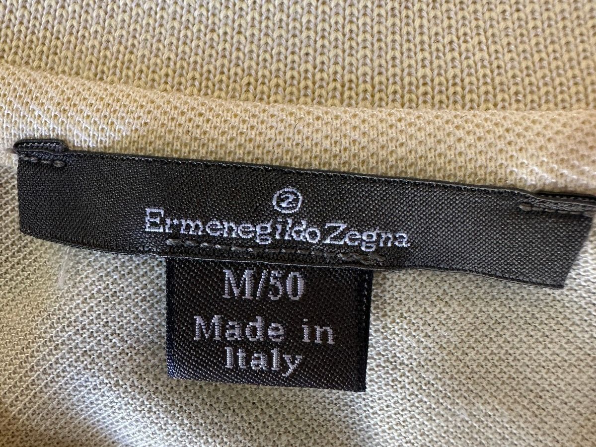 Ermenegildo Zegna Yellow Knit T-Shirt 50 Large Italy