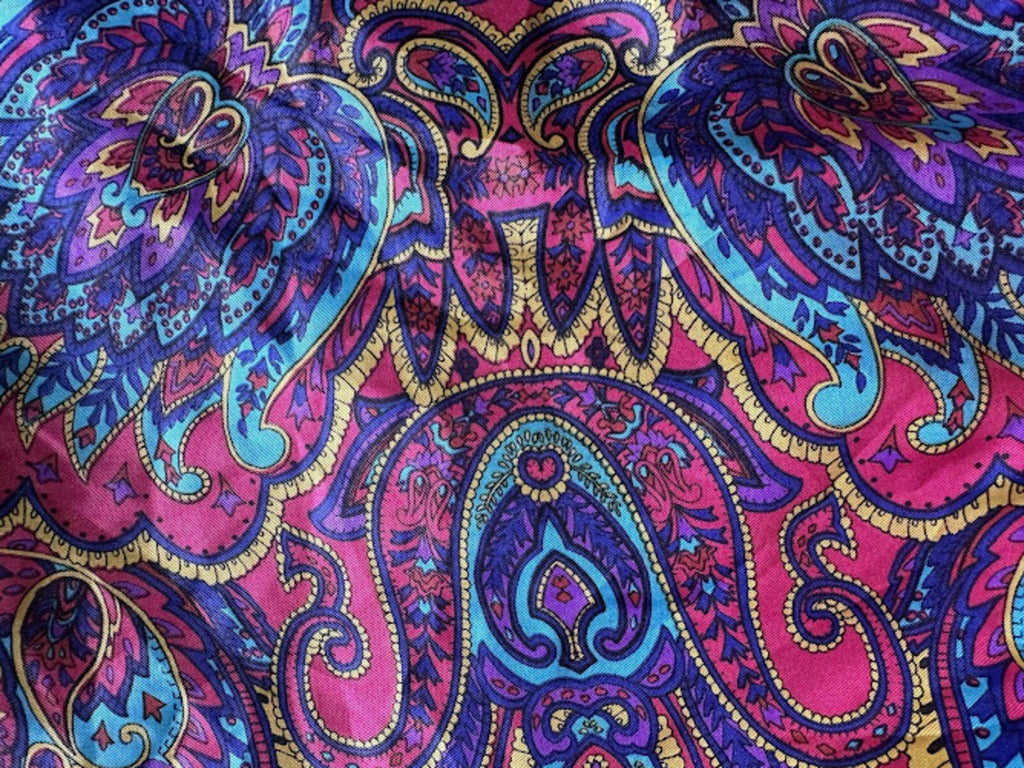 Vintage Paisley Bomber Jacket Polyester L