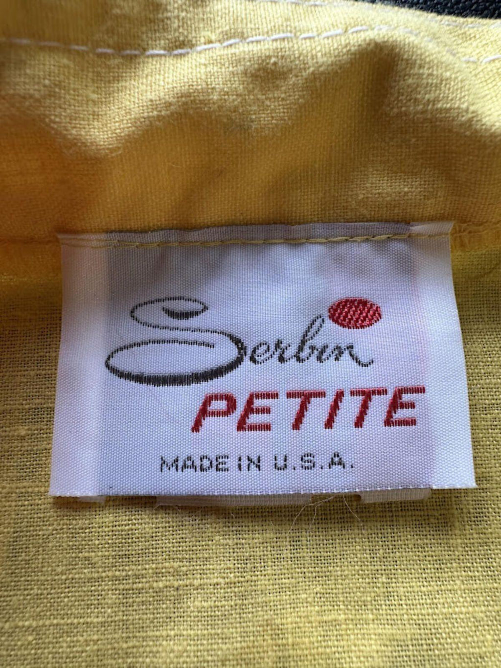 Vintage Yellow House Dress Petite USA