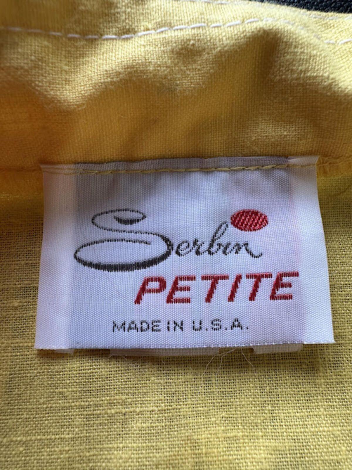 Vintage Yellow House Dress Petite USA