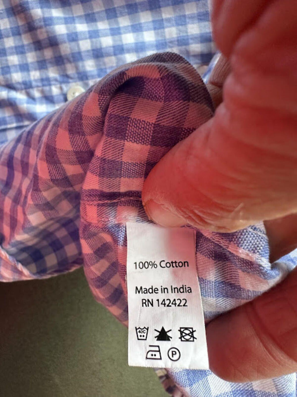 Strong Suit Gingham Dress Shirt M/L