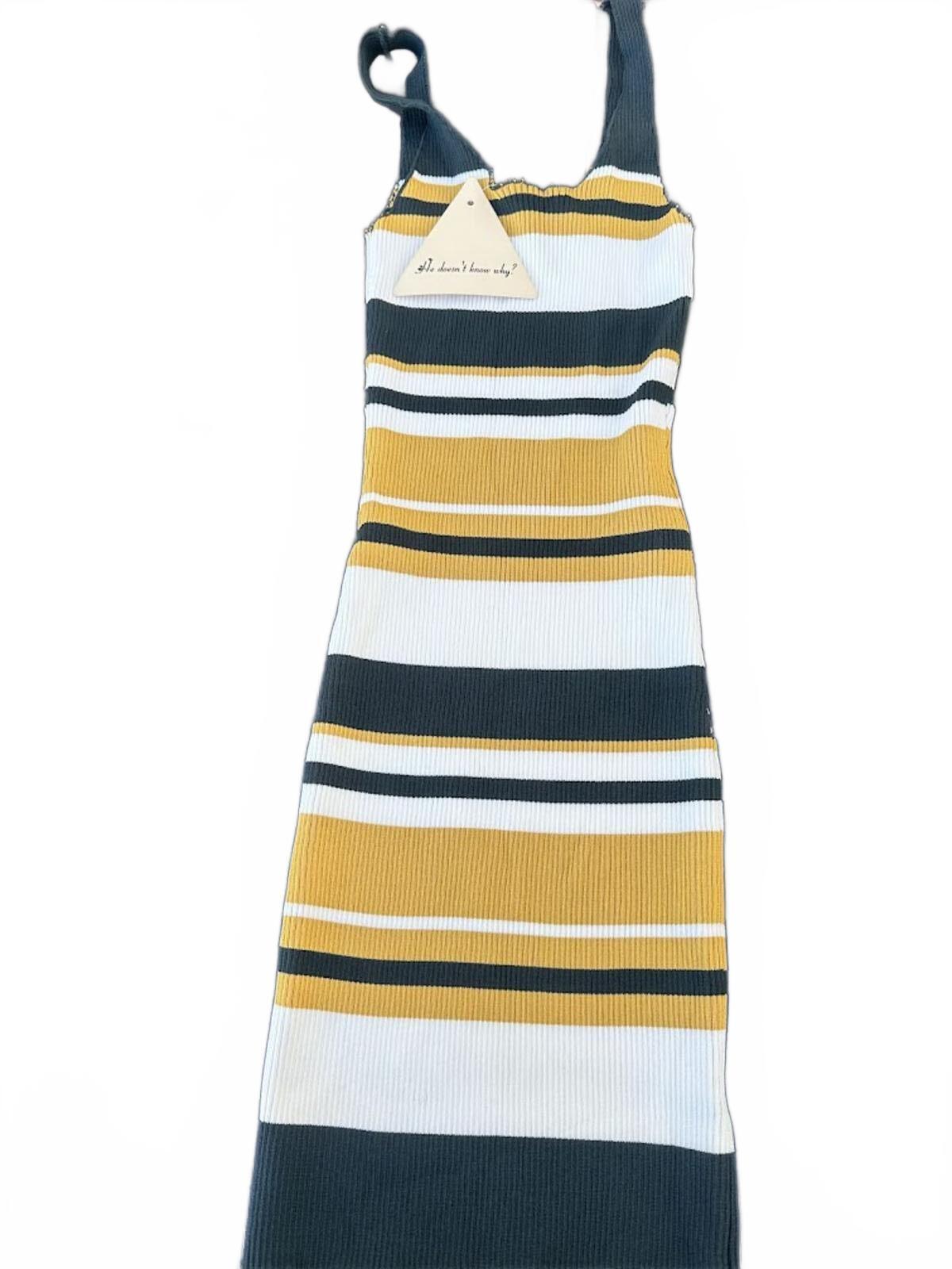He Doesn’t Know Why Stripe Bodycon Dress NWT