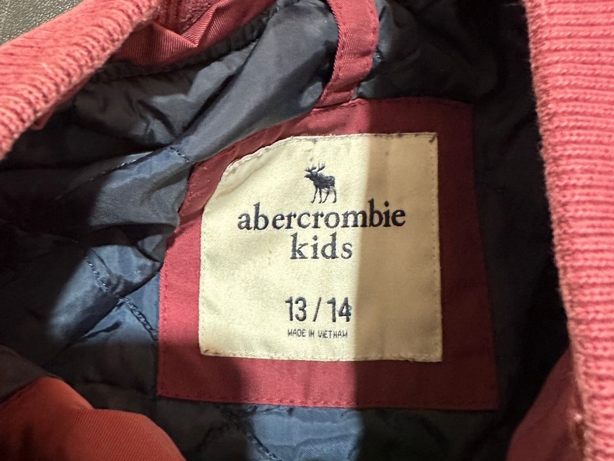 Abercrombie Kids Maroon Bomber Jacket 13/14