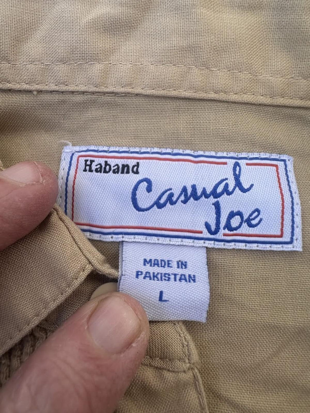 Camel Joe Knit Panel Bowling Shirt Large