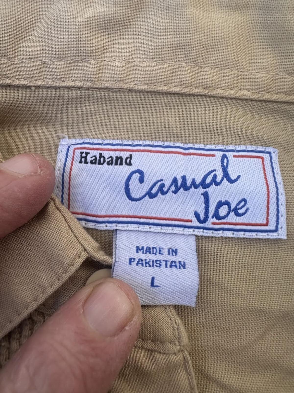 Camel Joe Knit Panel Bowling Shirt Large