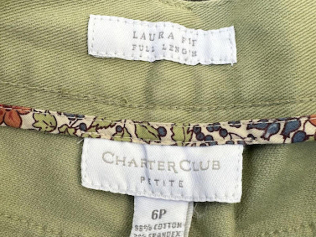 Charter Club Sage Green Petite Jeans 6P