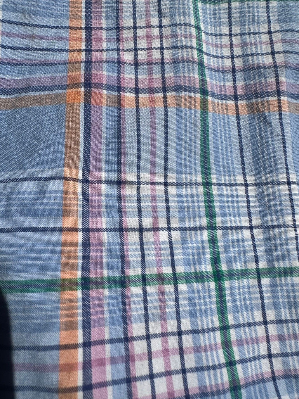 Ralph Lauren Bob Camp Large Blue Madras Plaid Shirt