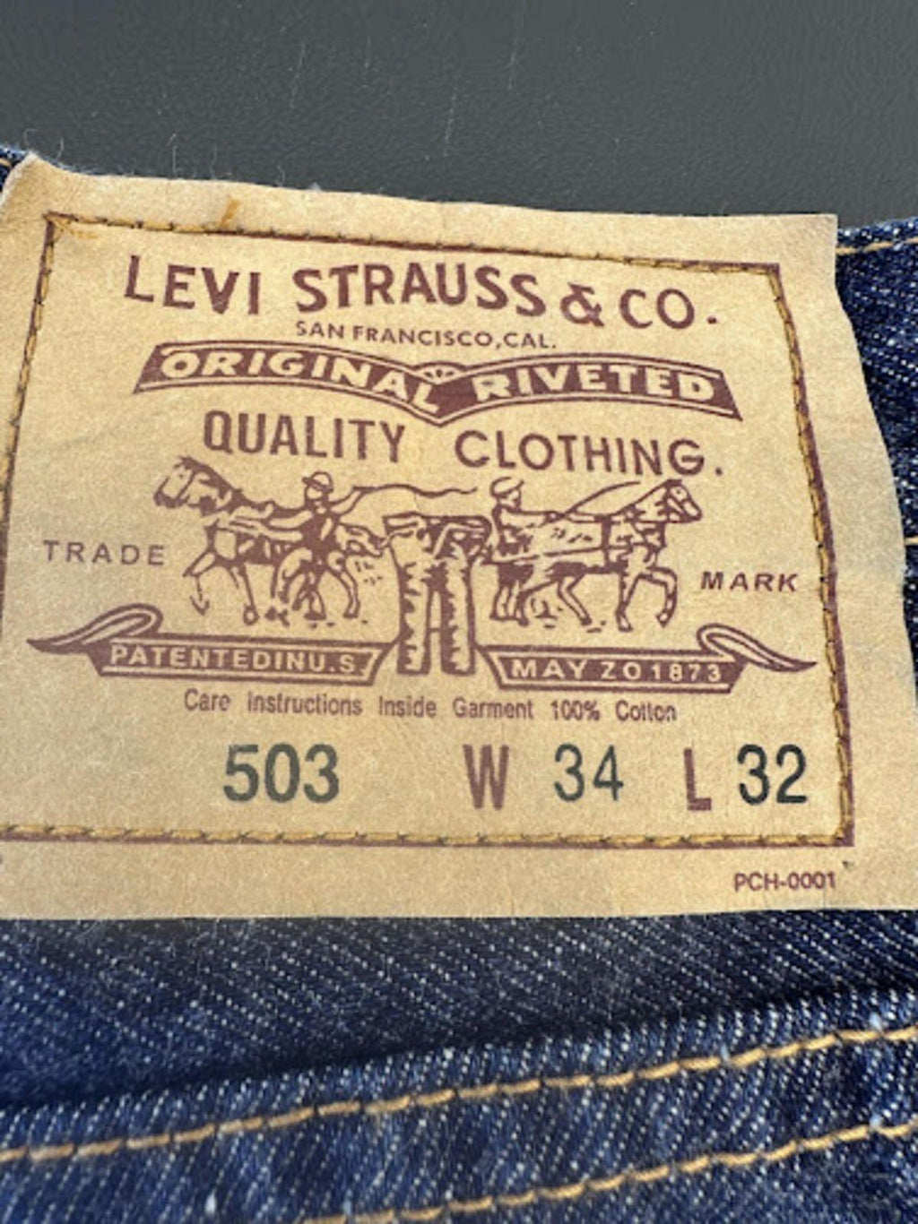 Levi's 503 Straight Leg Jeans 34x29 Hemmed