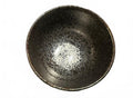 Vintage Studio Pottery Black Gray Incised Stoneware Bowl