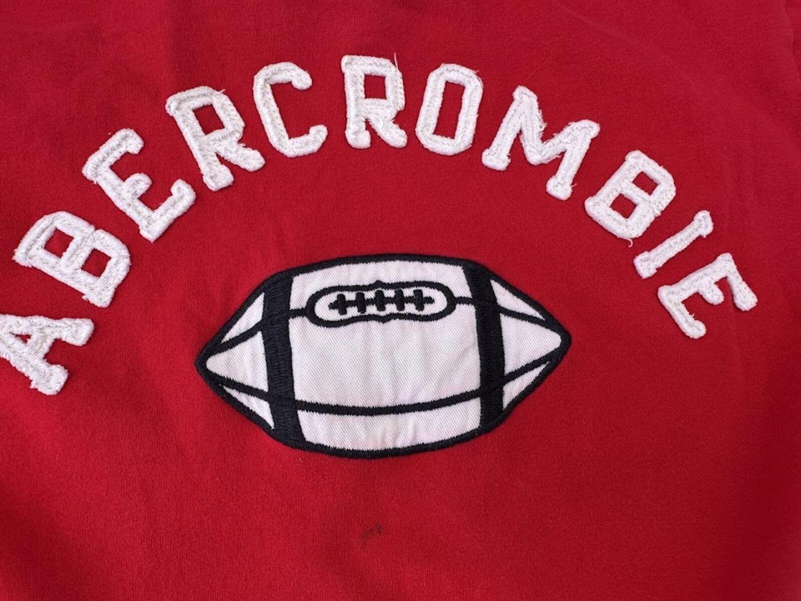 Abercrombie Football Tee Red Muscle XL