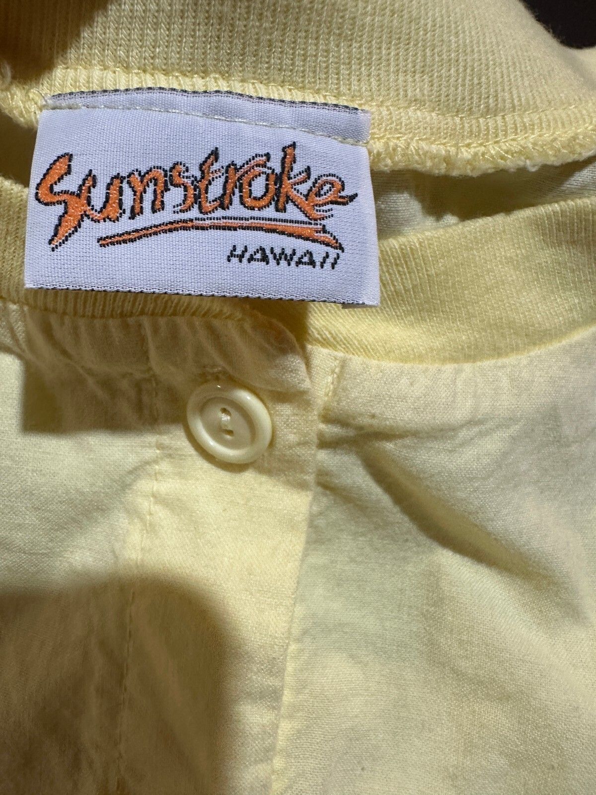 Vintage Sunclothes Hawaii Yellow Pullover Shirt NWT S