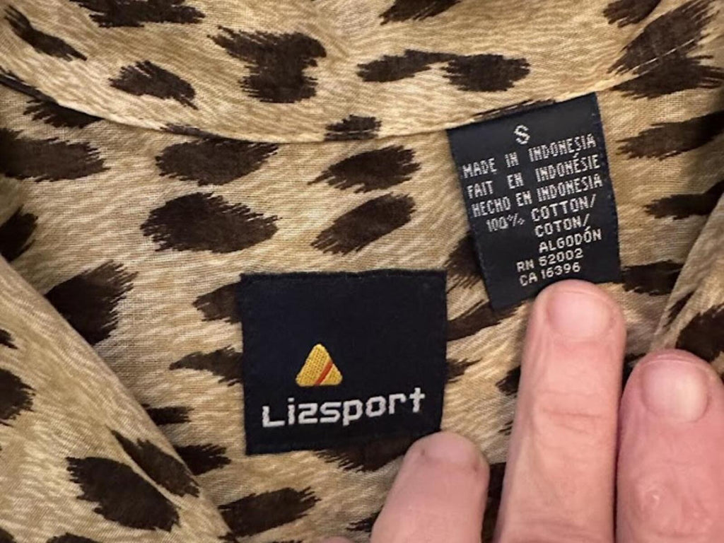 Liz Sport Leopard Print Button Shirt Women S