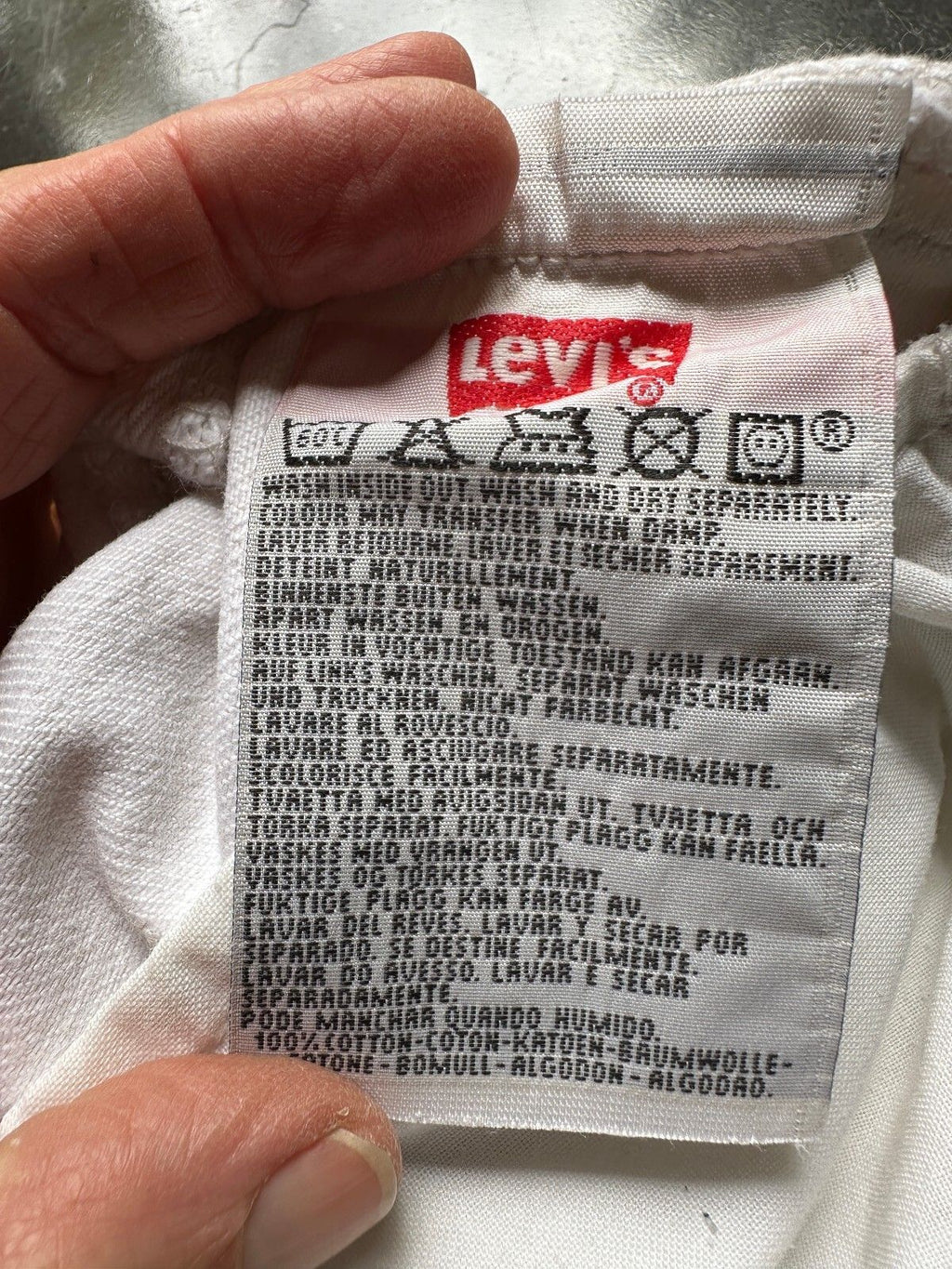 Levi's 501 White Jeans W31 L30 Button Fly Straight Leg