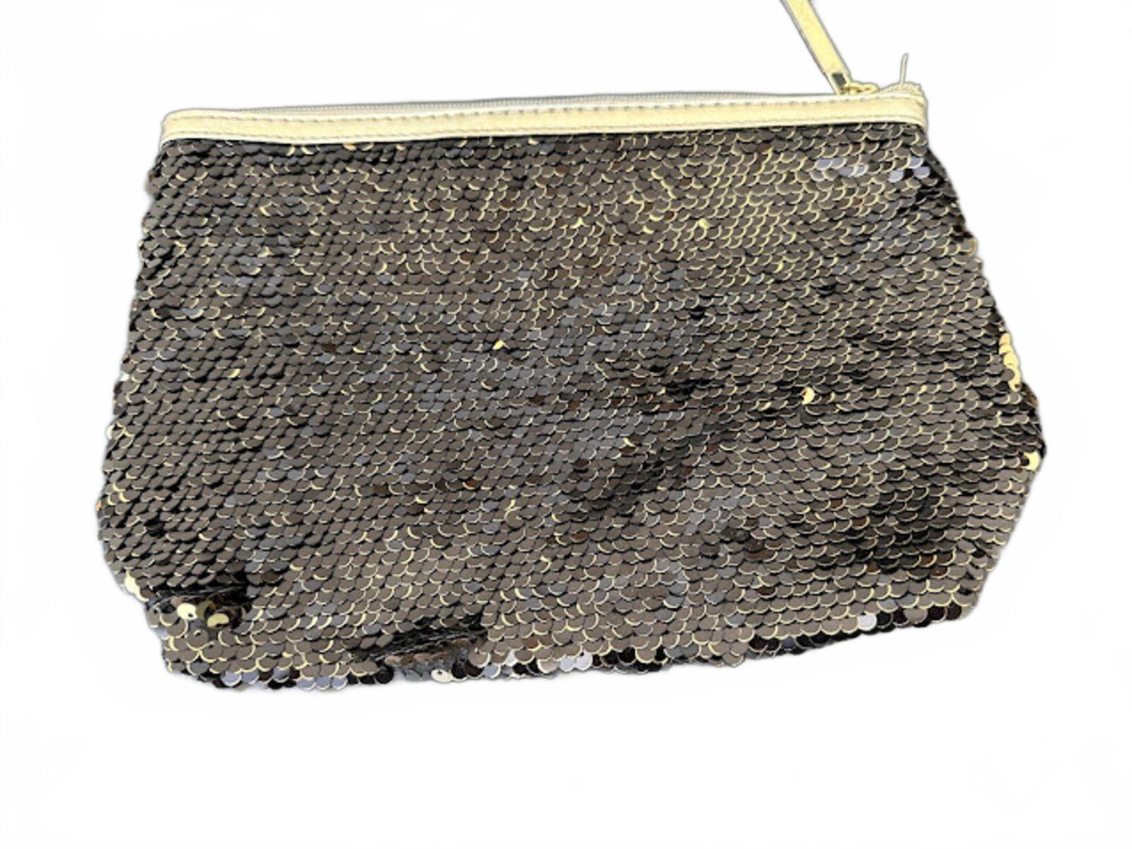 Lancôme Black Sequin Zip Cosmetic Pouch