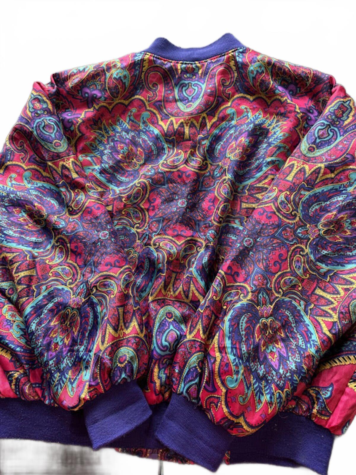 Vintage Paisley Bomber Jacket Polyester L
