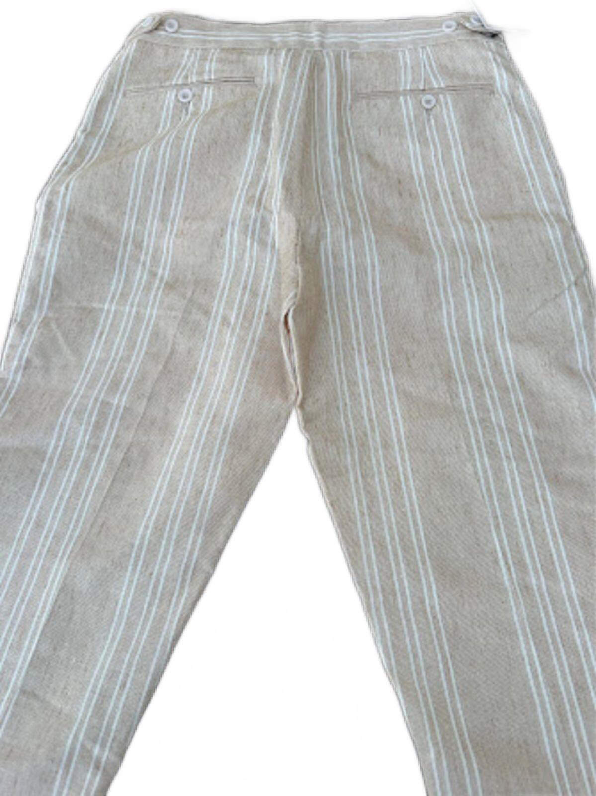 ASOS Striped Linen Blend Pants 33x30 NWT
