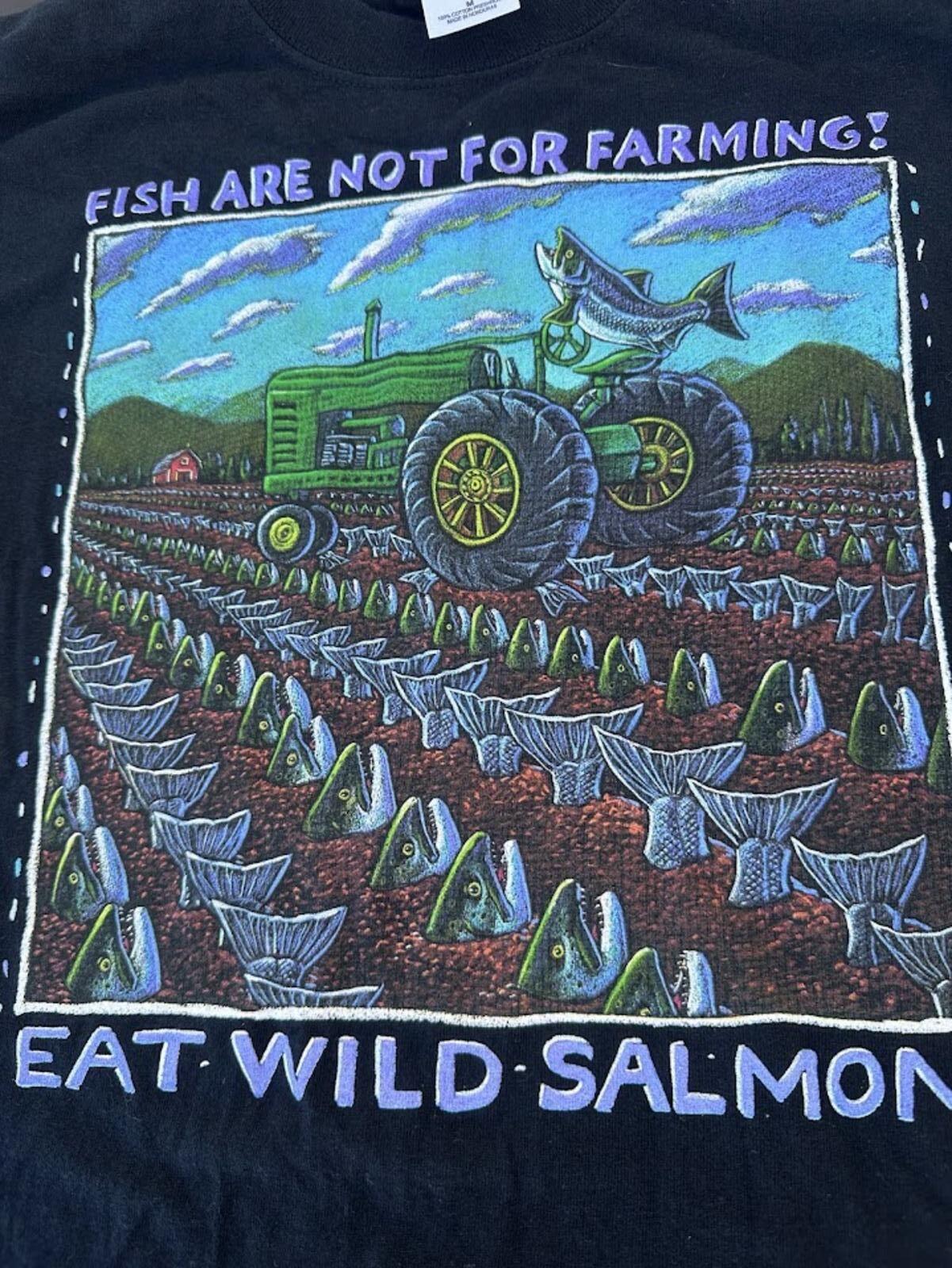 Eat Wild Salmon Graphic Protest Tee