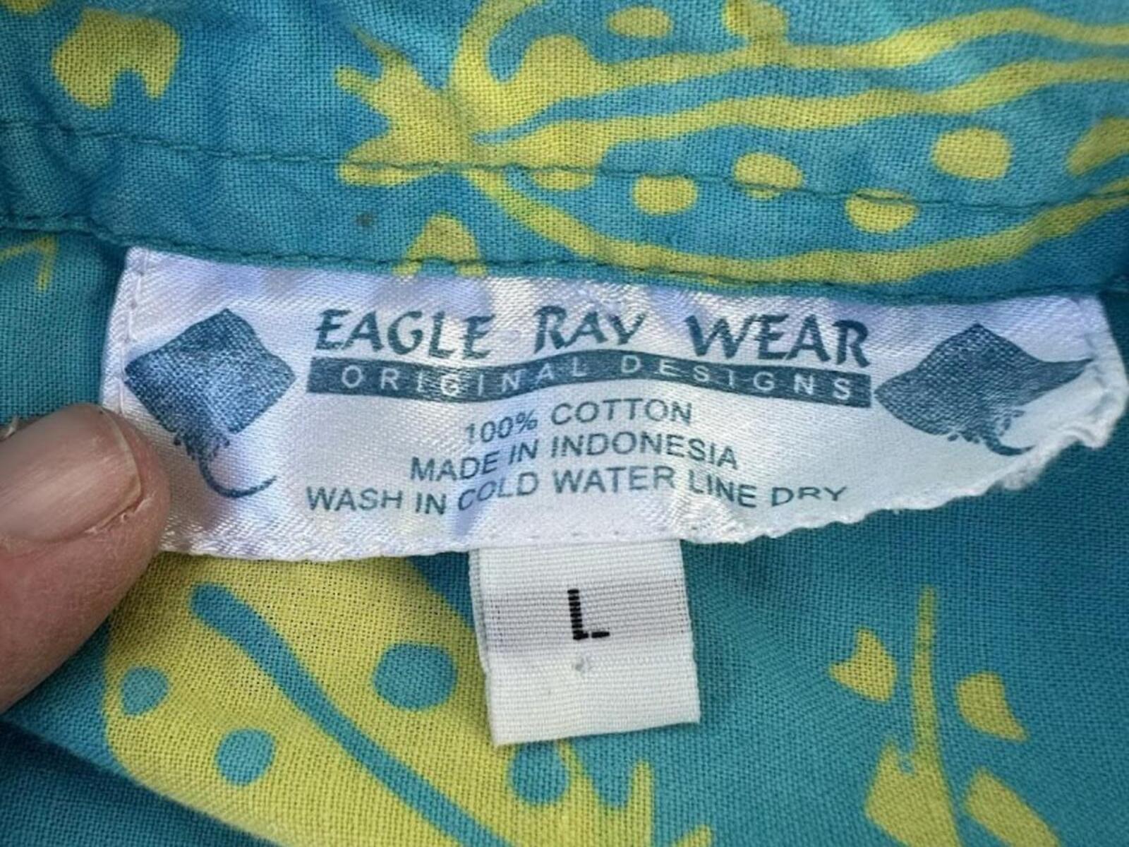 Eagle Ray Wear Tropical Cotton Hawaiian Shirt