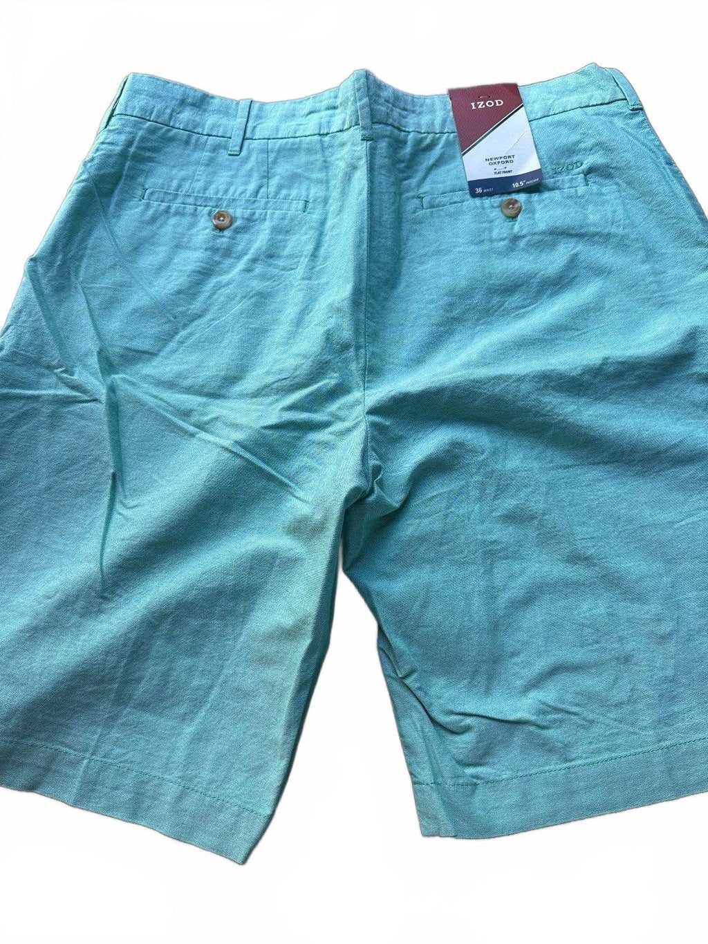 NWT IZOD Newport Oxford Turquoise Shorts 36