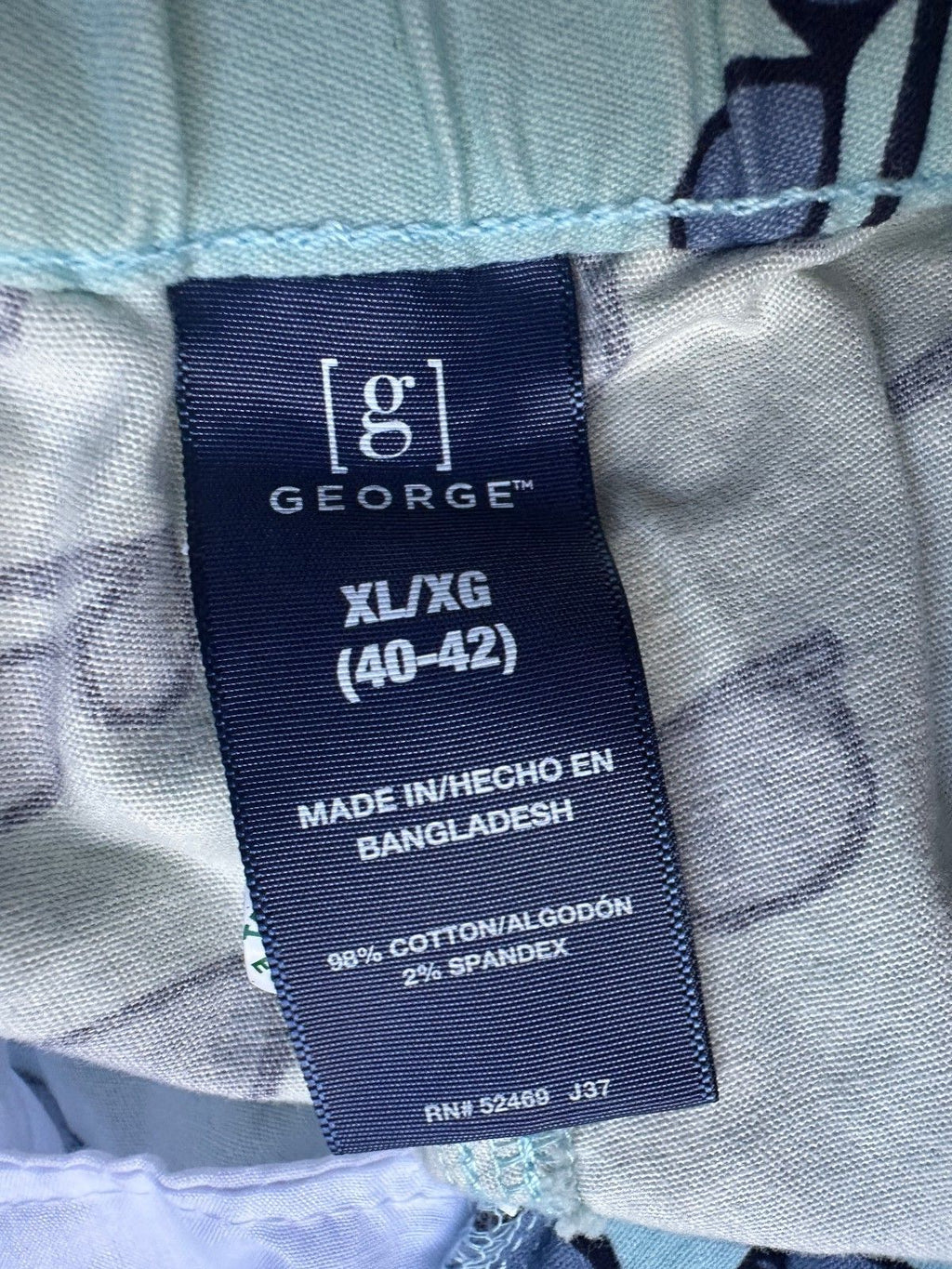 George NWT Sunglasses Print Shorts XL 40-42 Aqua