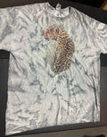Anvil XL Leopard Graphic Gray Tie Dye T-Shirt