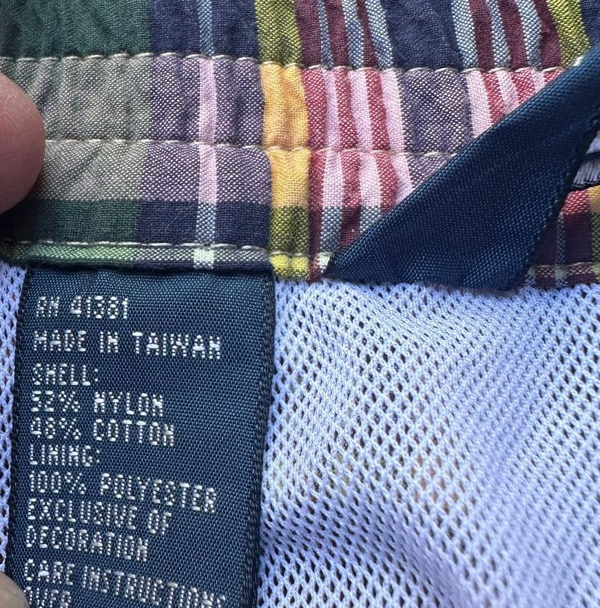 Polo Ralph Lauren Plaid Swim Trunks L Lined