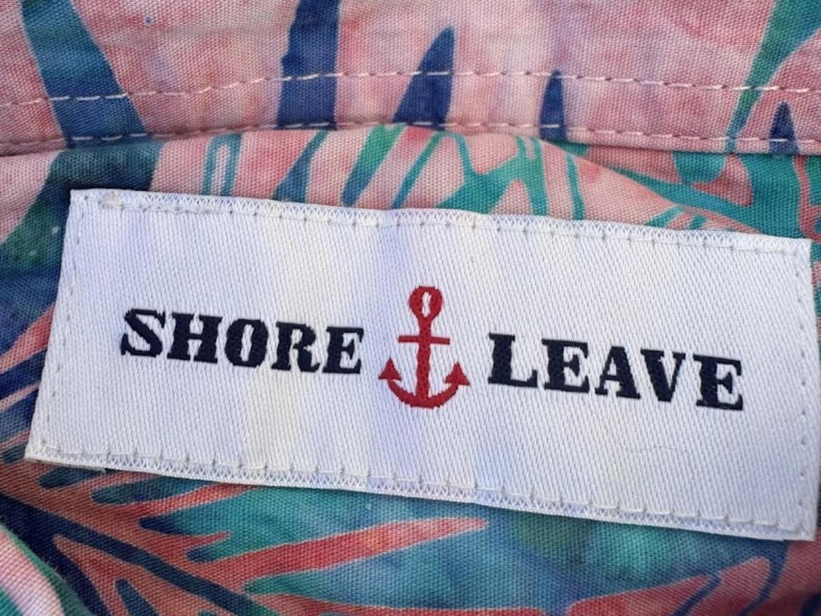 Shore Leave Tropical Palm Camp Shirt XL