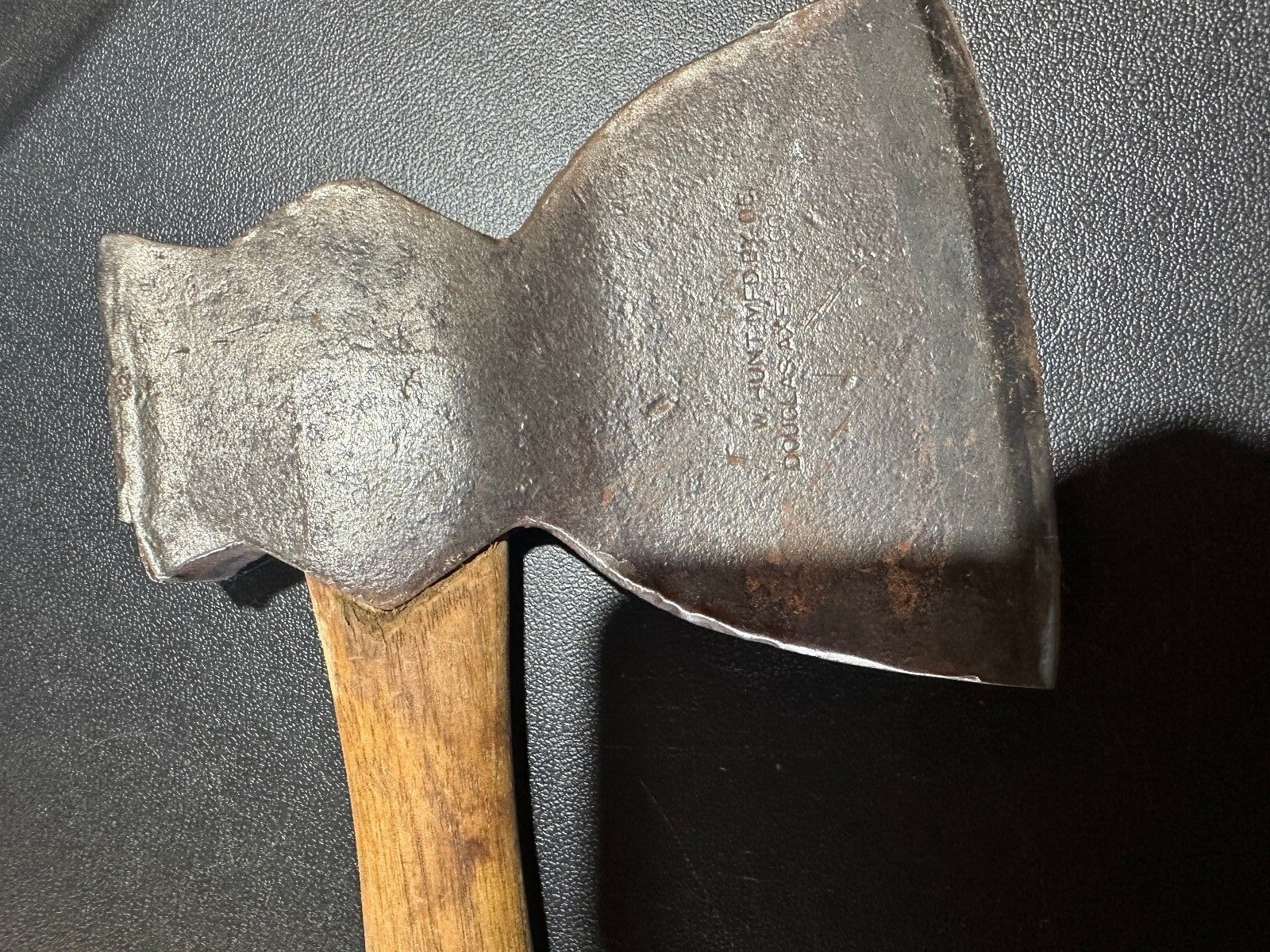 Antique W Hunt Hewing Hatchet Douglas Axe Co MA