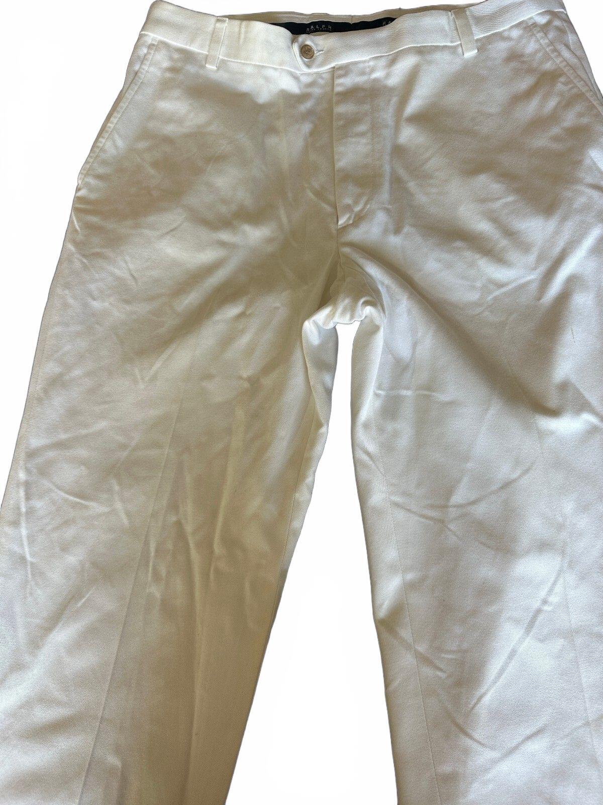 Ralph Lauren White Cotton Pants 36x32 Classic Fit
