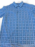 Stüssy Blue Windowpane Button-Up Shirt XL