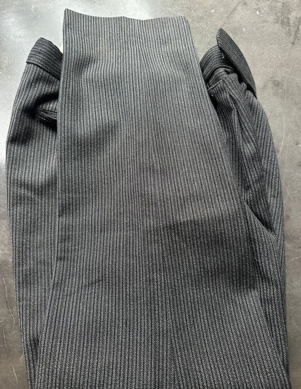 Vintage Men’s Striped Trousers Metal Zippers Suspender 32