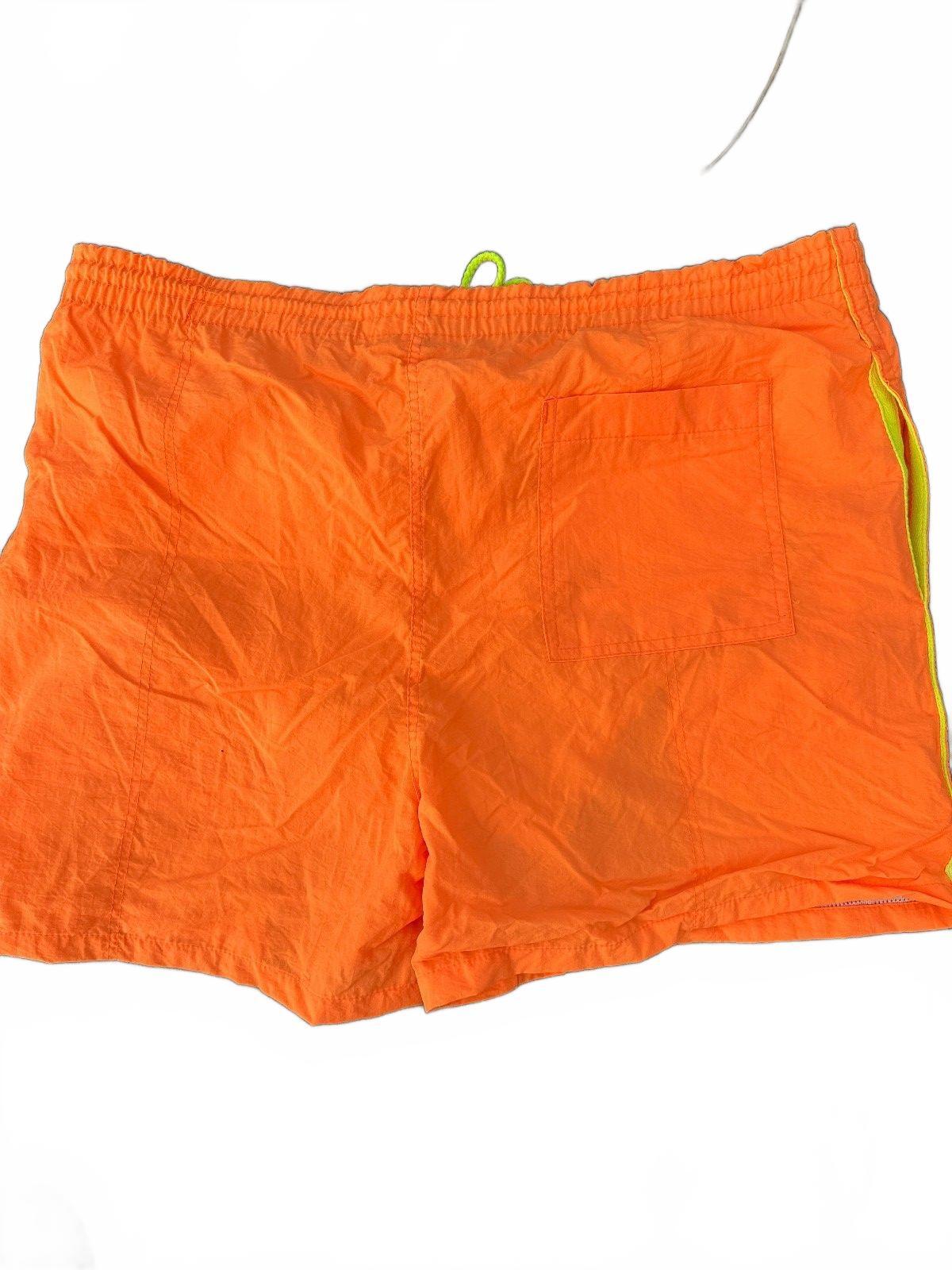 Vintage LA Gear Neon Orange Swim Trunks Large 80s 90s