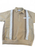 Camel Joe Knit Panel Bowling Shirt Large