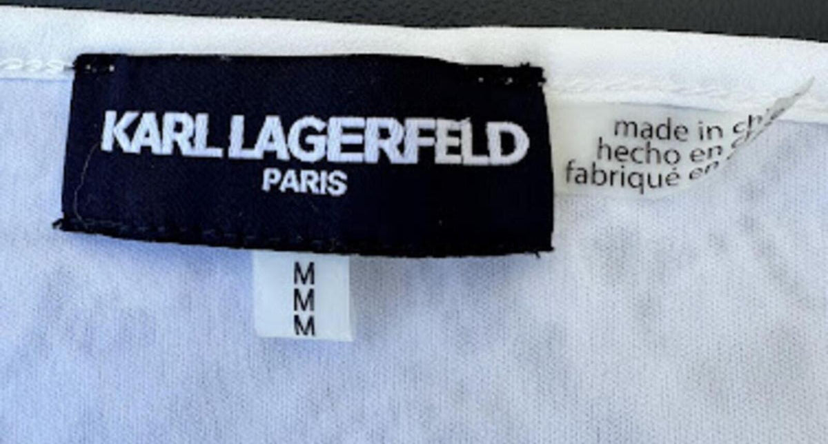 Karl Lagerfeld Paris White Lace Top M