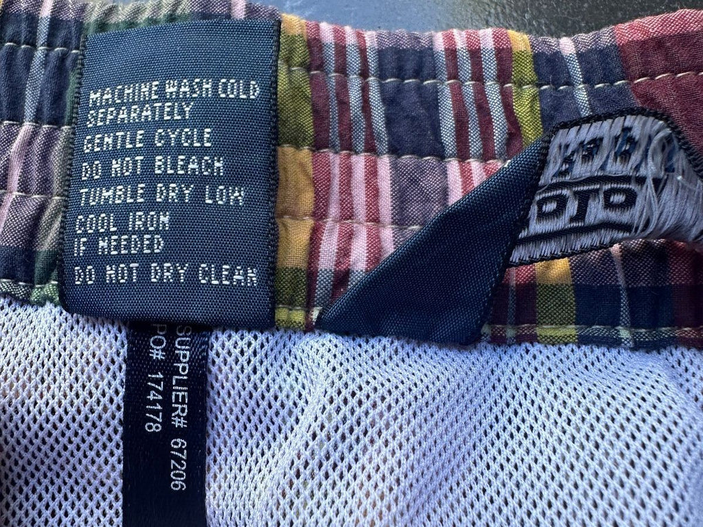 Polo Ralph Lauren Plaid Swim Trunks L Lined