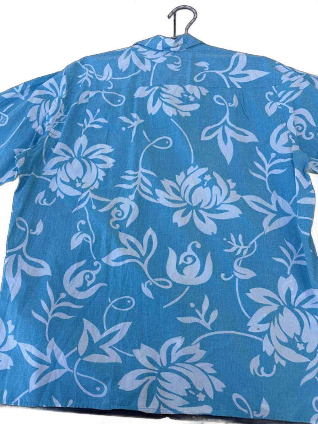 Reyn Spooner Blue Floral Aloha Shirt XL