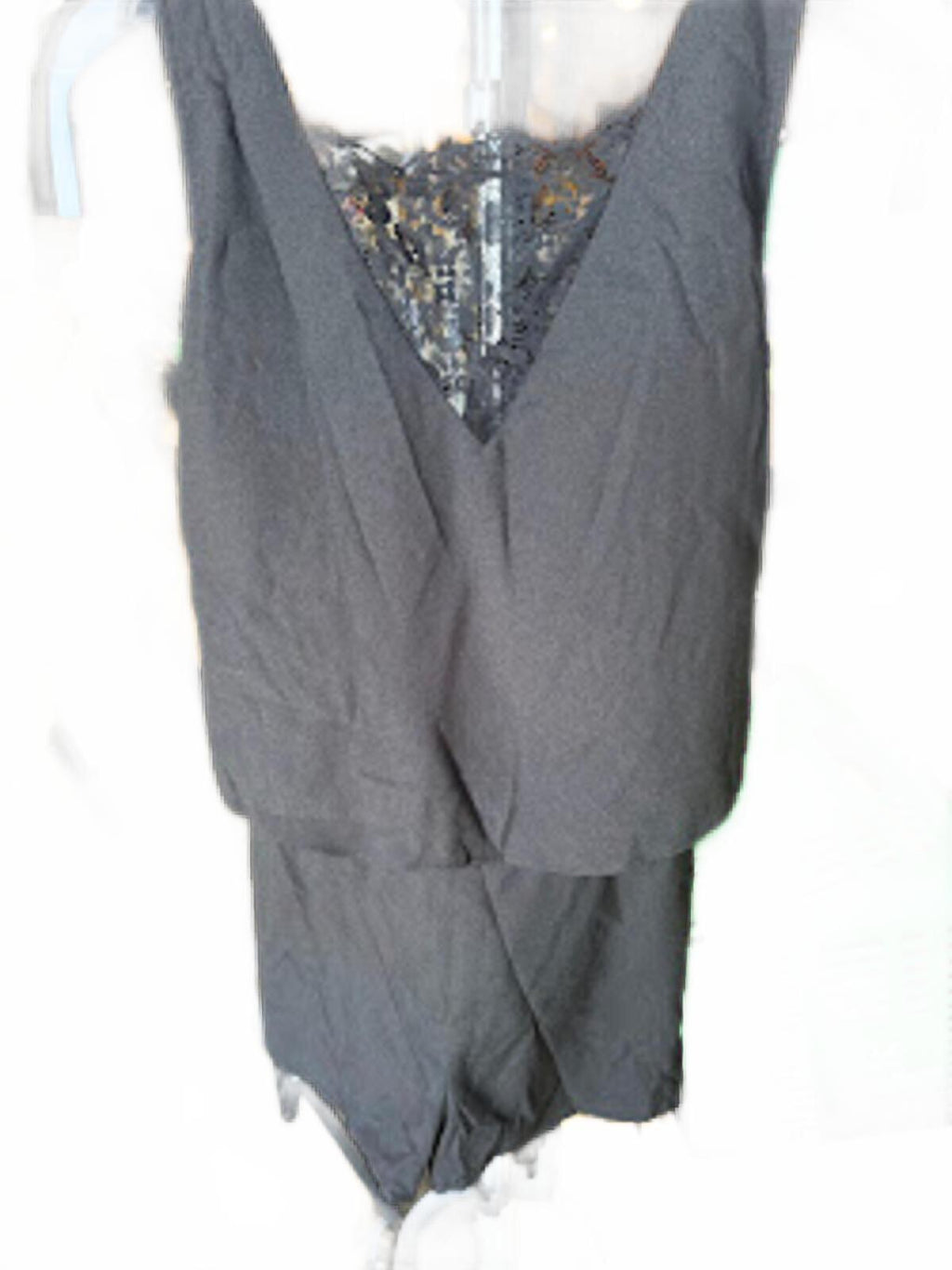 Bebe Black Lace back Romper Size 2