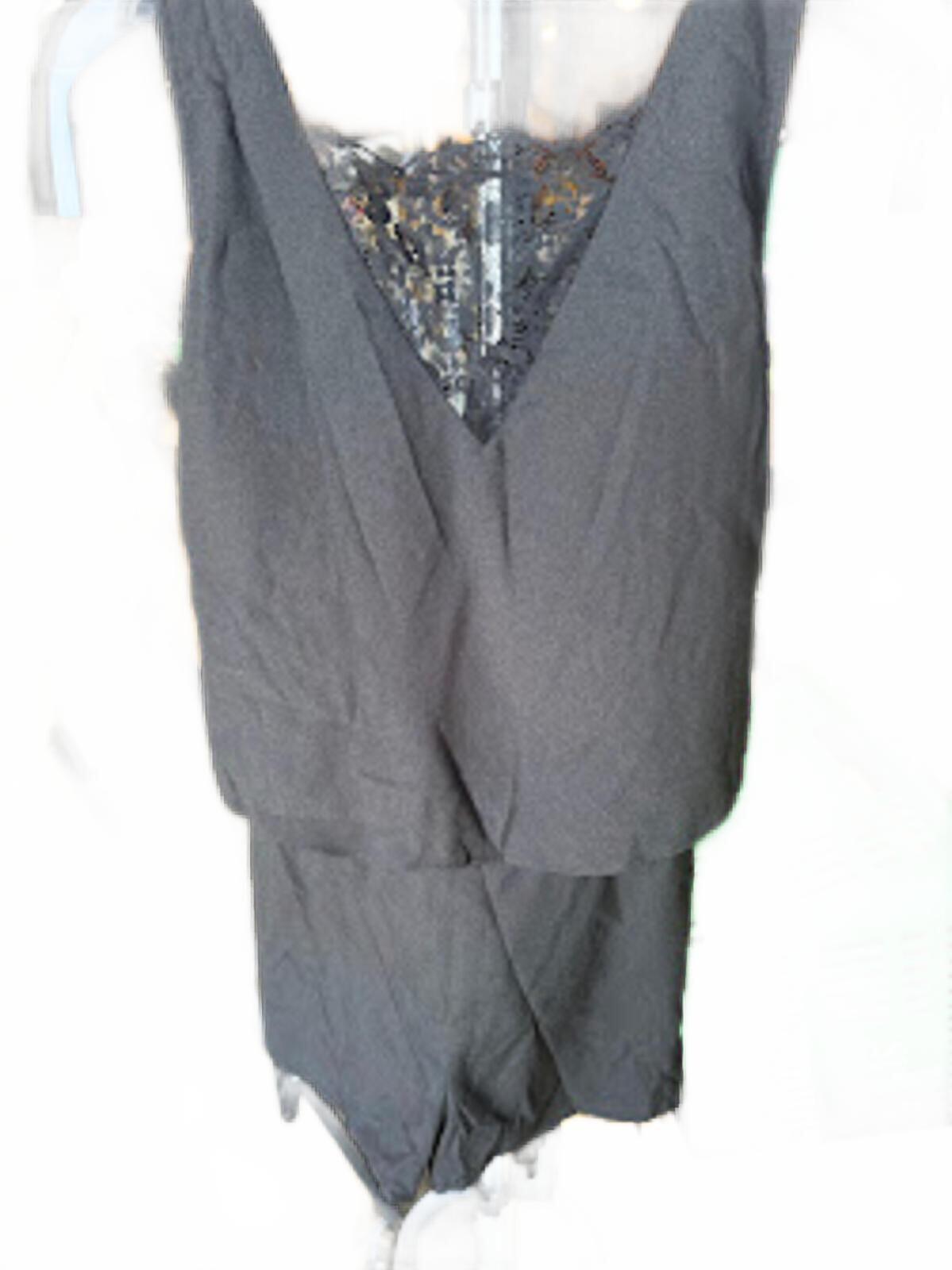 Bebe Black Lace back Romper Size 2