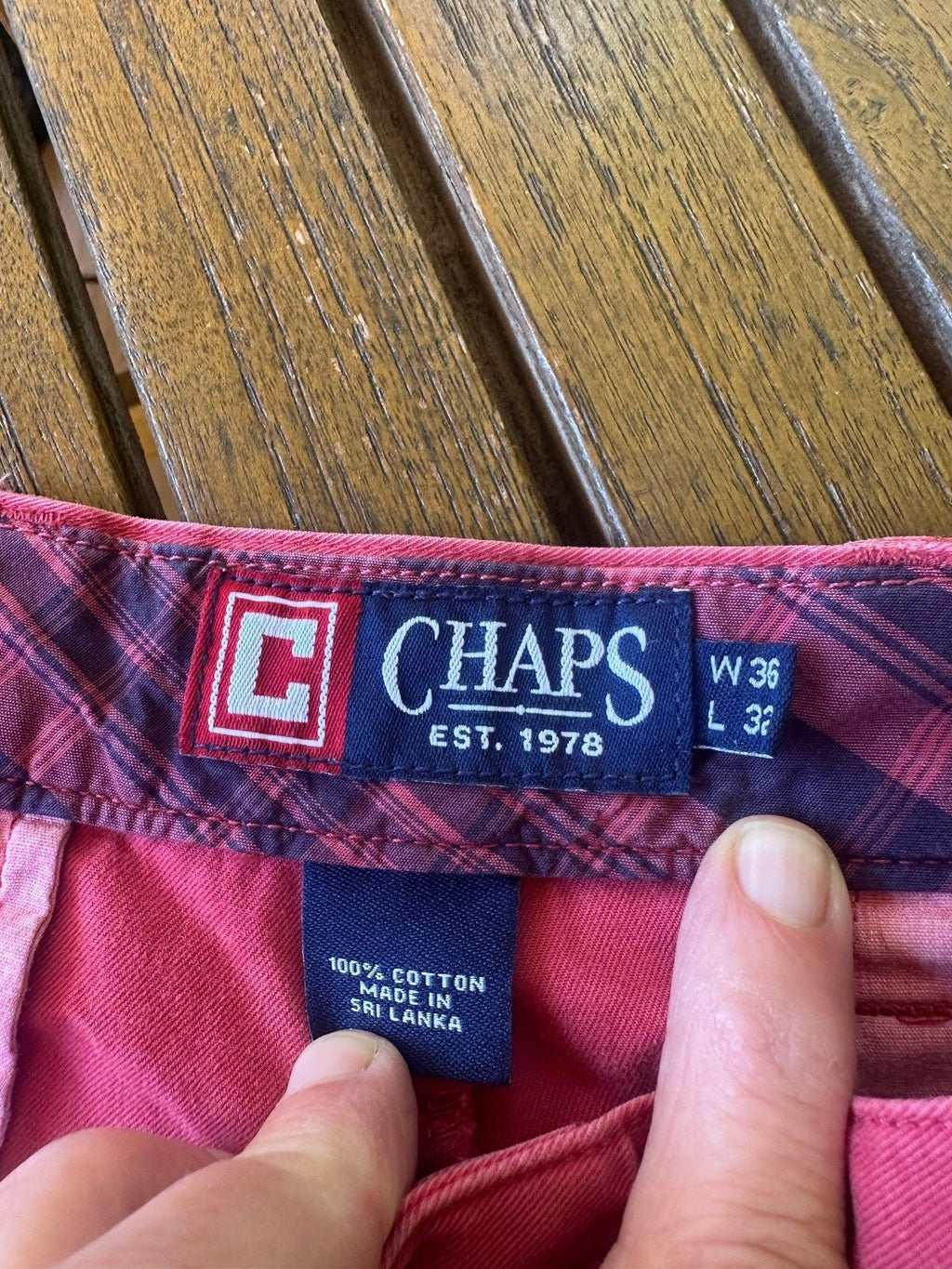 Chaps Men's Nantucket Red Chino Pants 36x32 Cotton