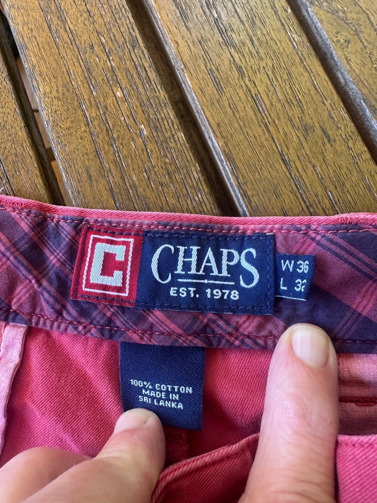 Chaps Men's Nantucket Red Chino Pants 36x32 Cotton