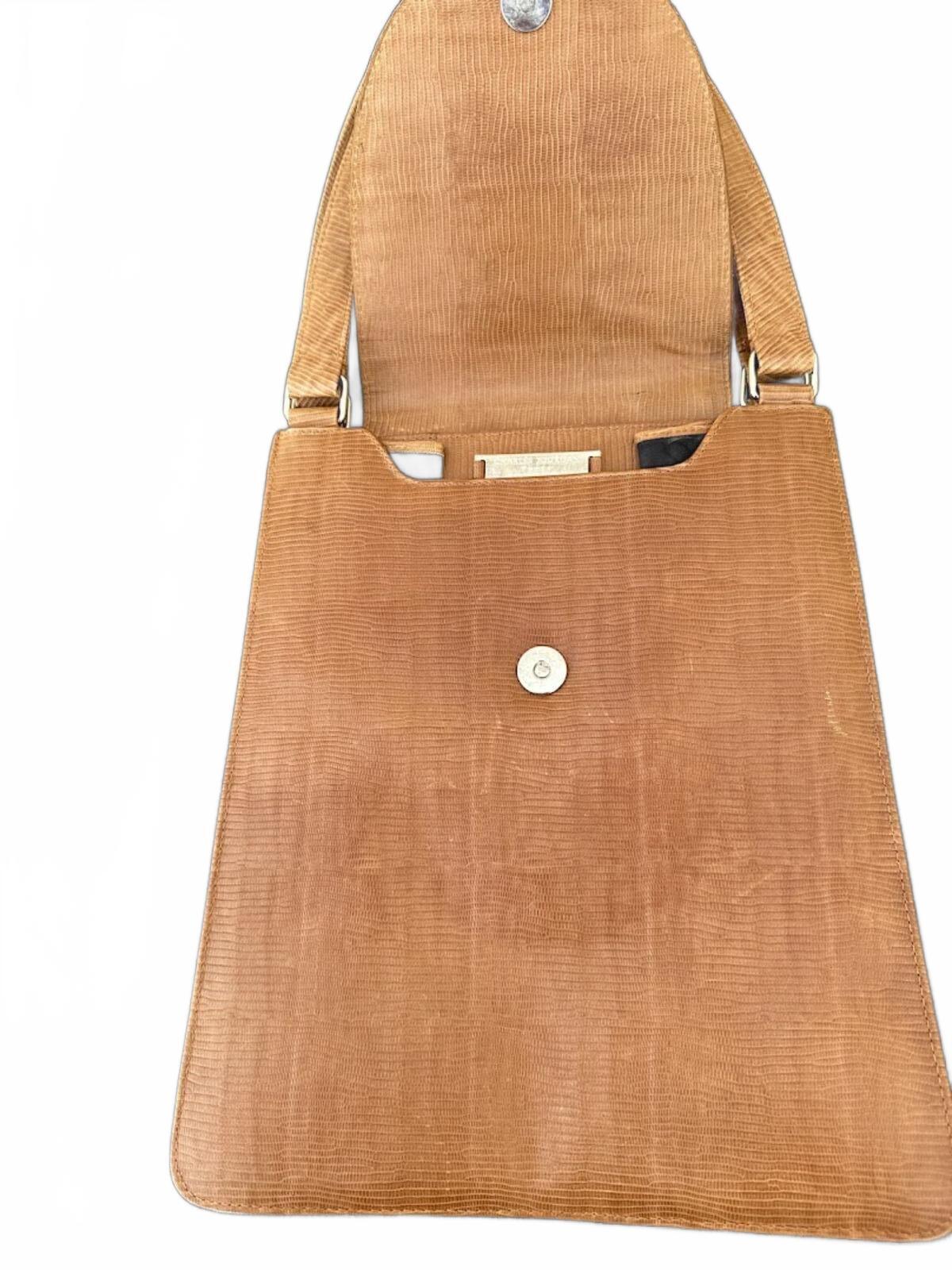 Charles Jourdan Lizard Embossed Leather Bag