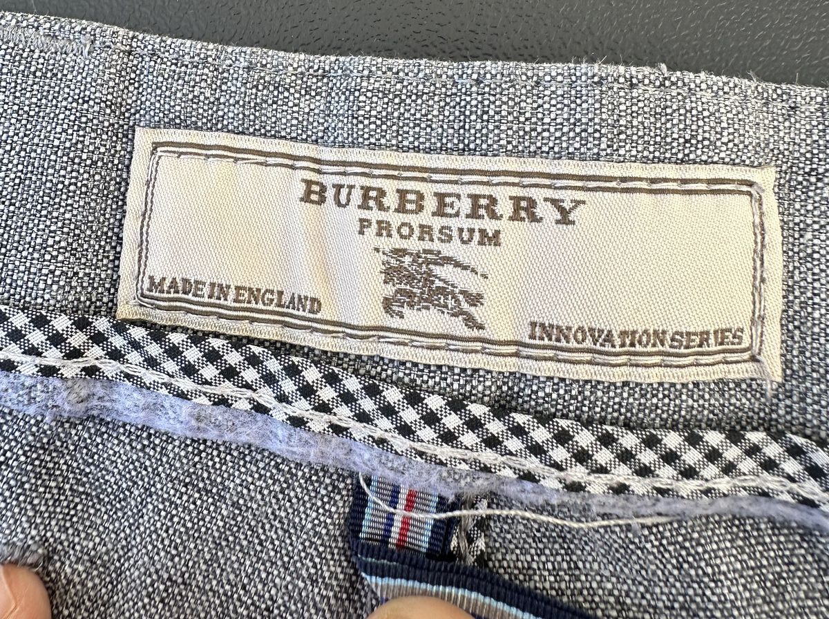 Burberry Prorsum Gray Linen Blend Pants 40