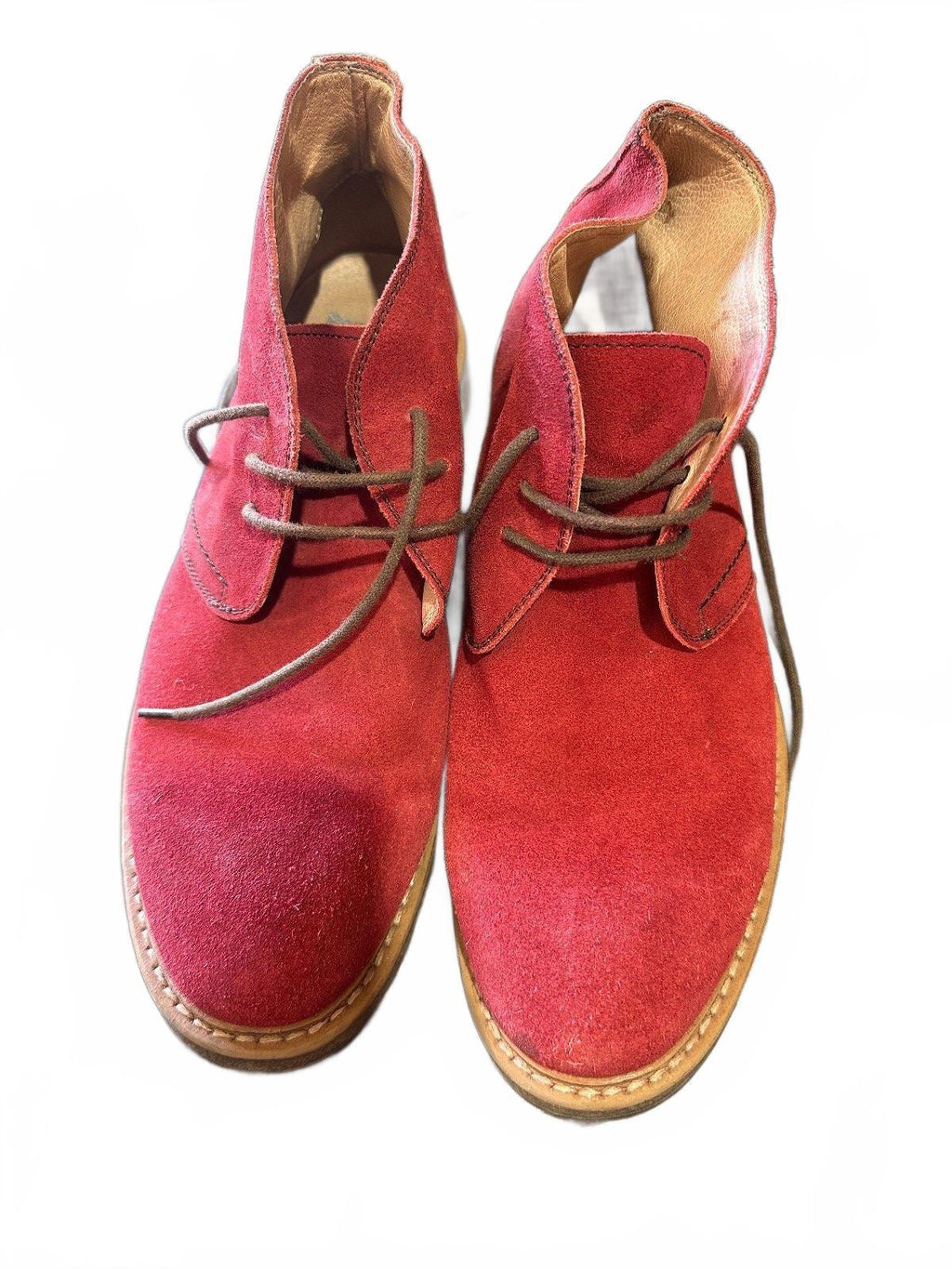 1901 Burgundy Suede Chukka Boots Men's 10.5