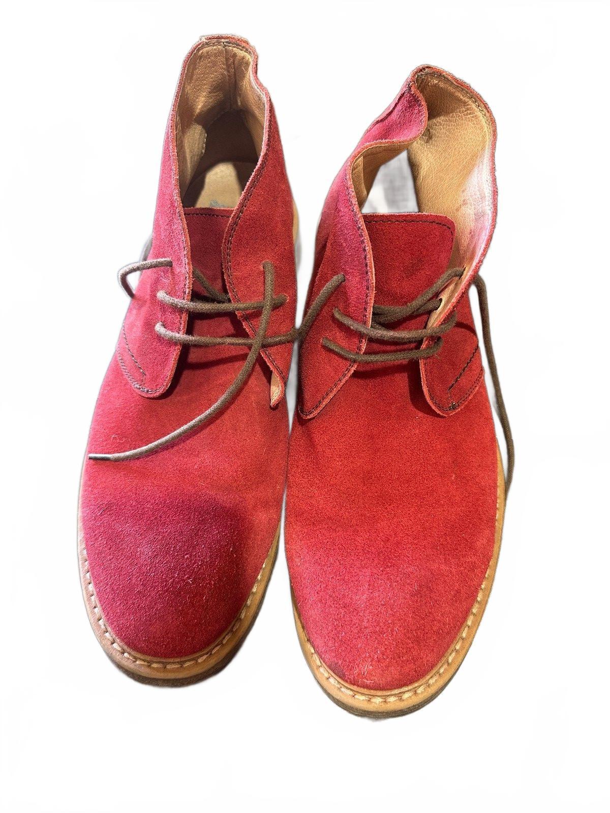 1901 Burgundy Suede Chukka Boots Men's 10.5