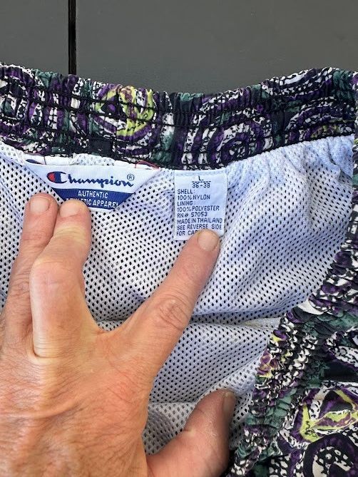 Champion Vintage Print Swim Trunks Medium
