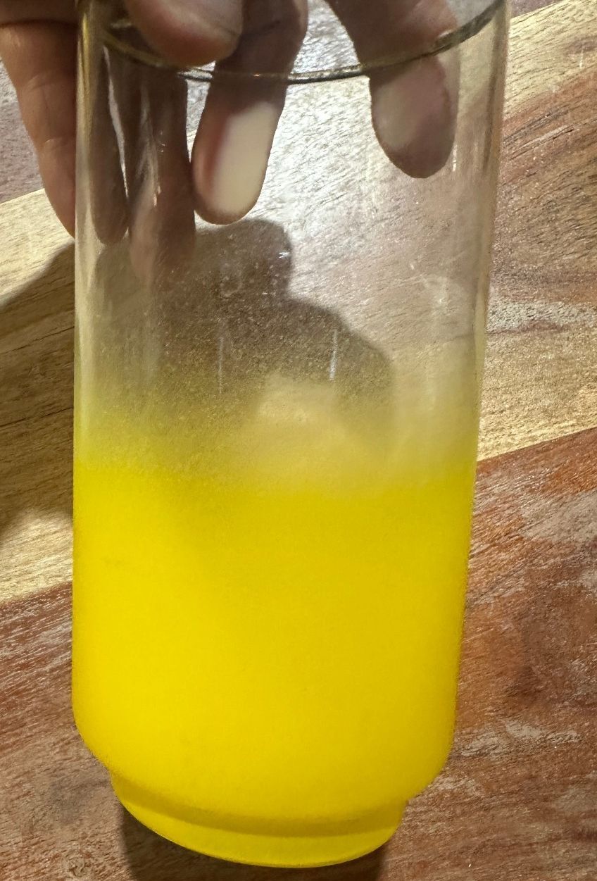Set of 5 Frosted Ombre Drinking Glasses Yellow Orange Green