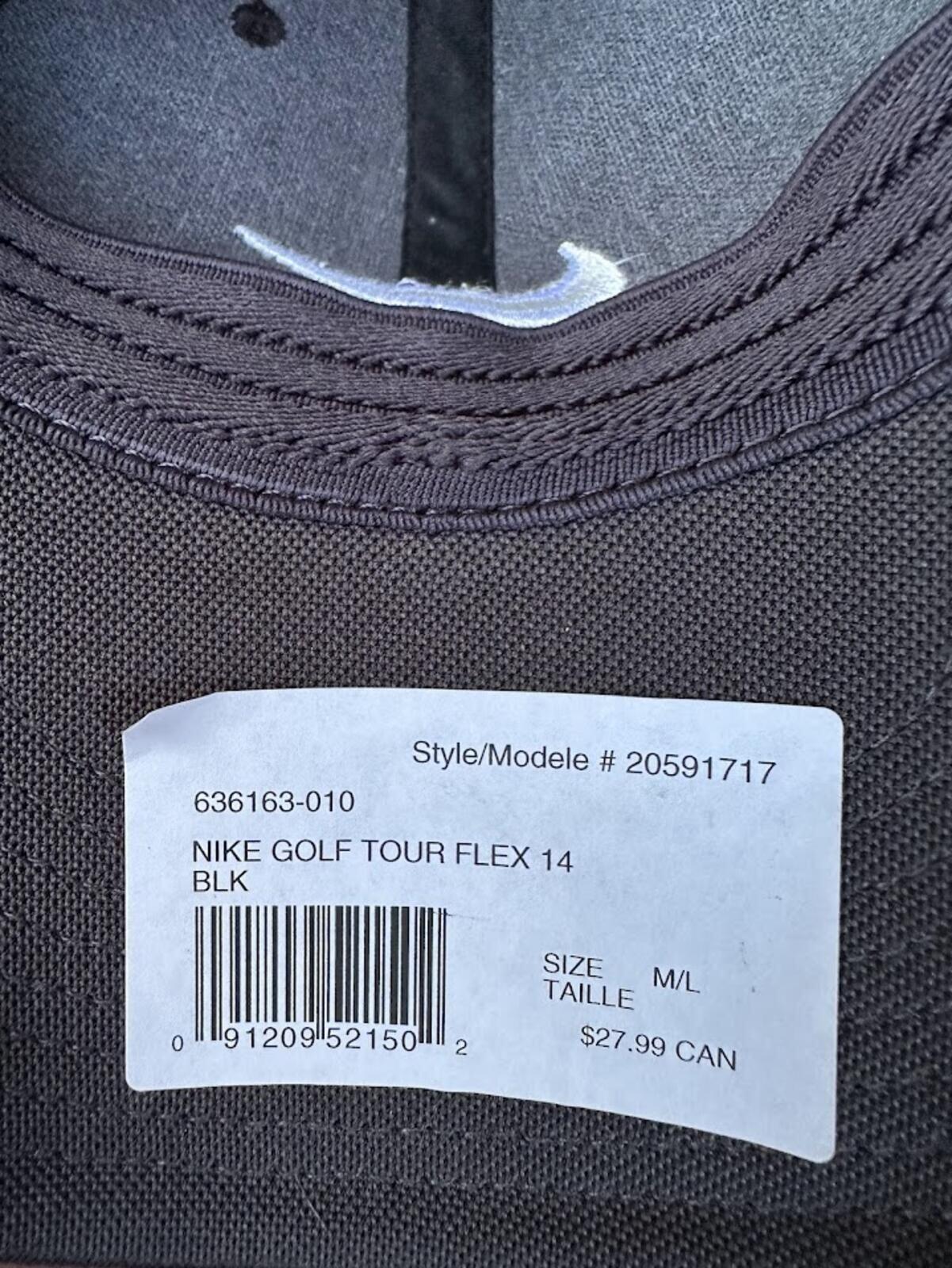 Nike Golf VR Swoosh FlexFit Hat M/L Black