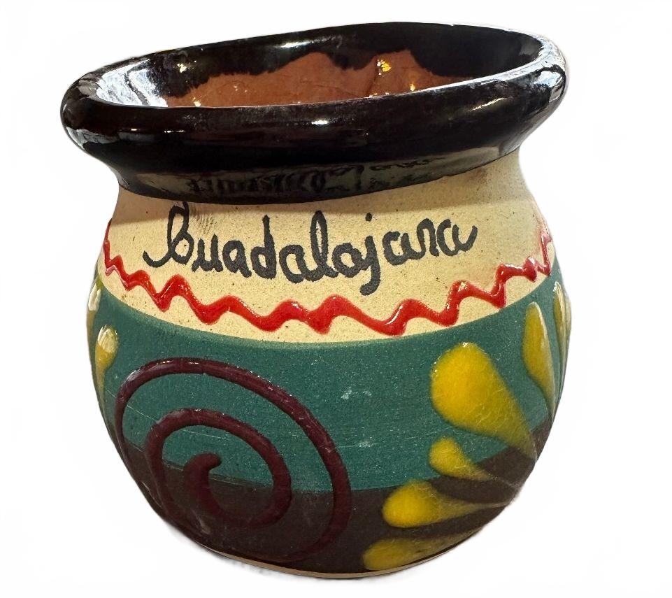 Mexican Hand Painted Pottery Mugs Set of 3